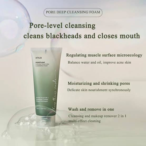 Anua - Heartleaf Quercetinol Pore Deep Cleansing Foam