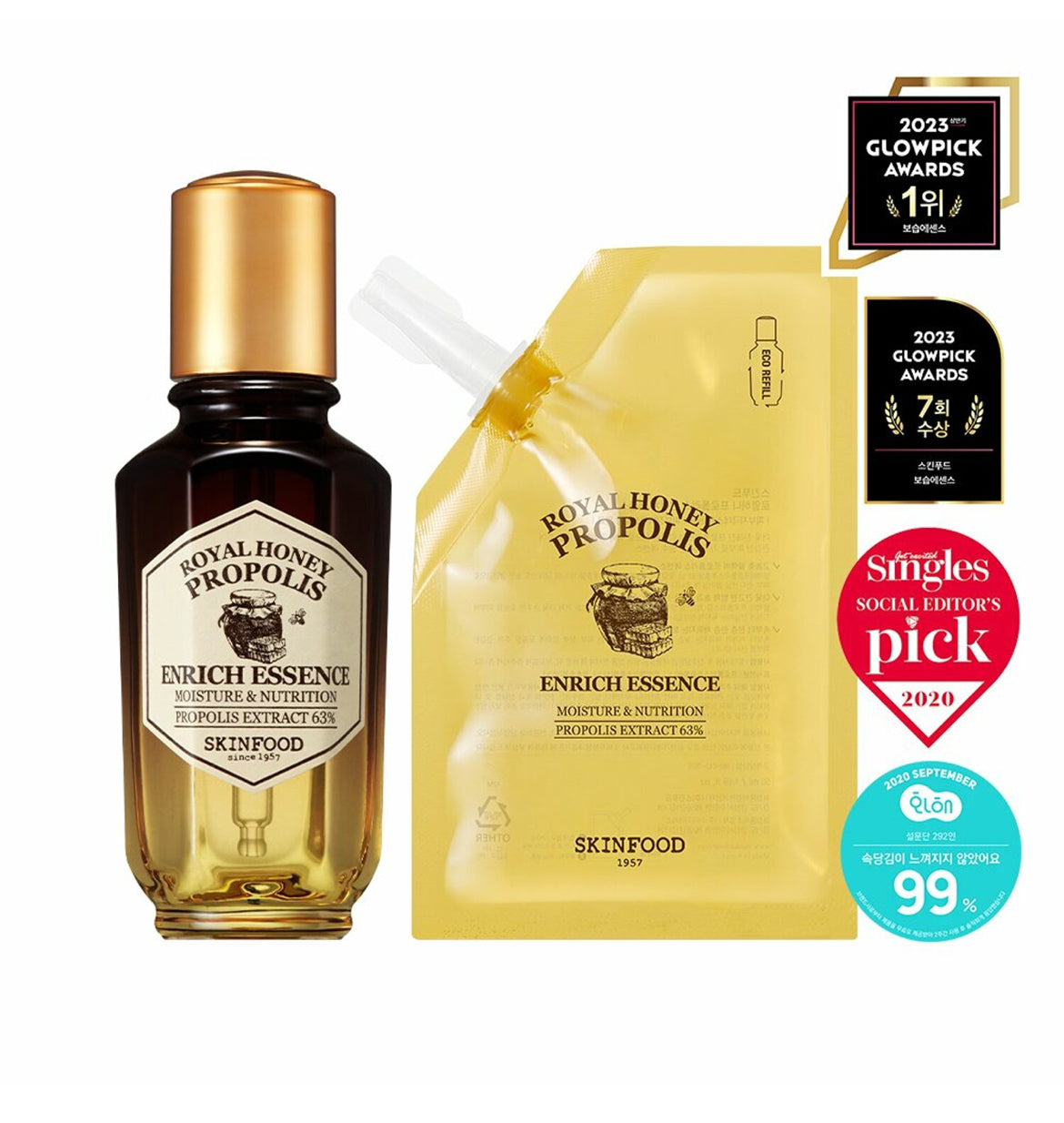 SKINFOOD - Royal Honey Propolis Enrich Essence 50ml + Refill