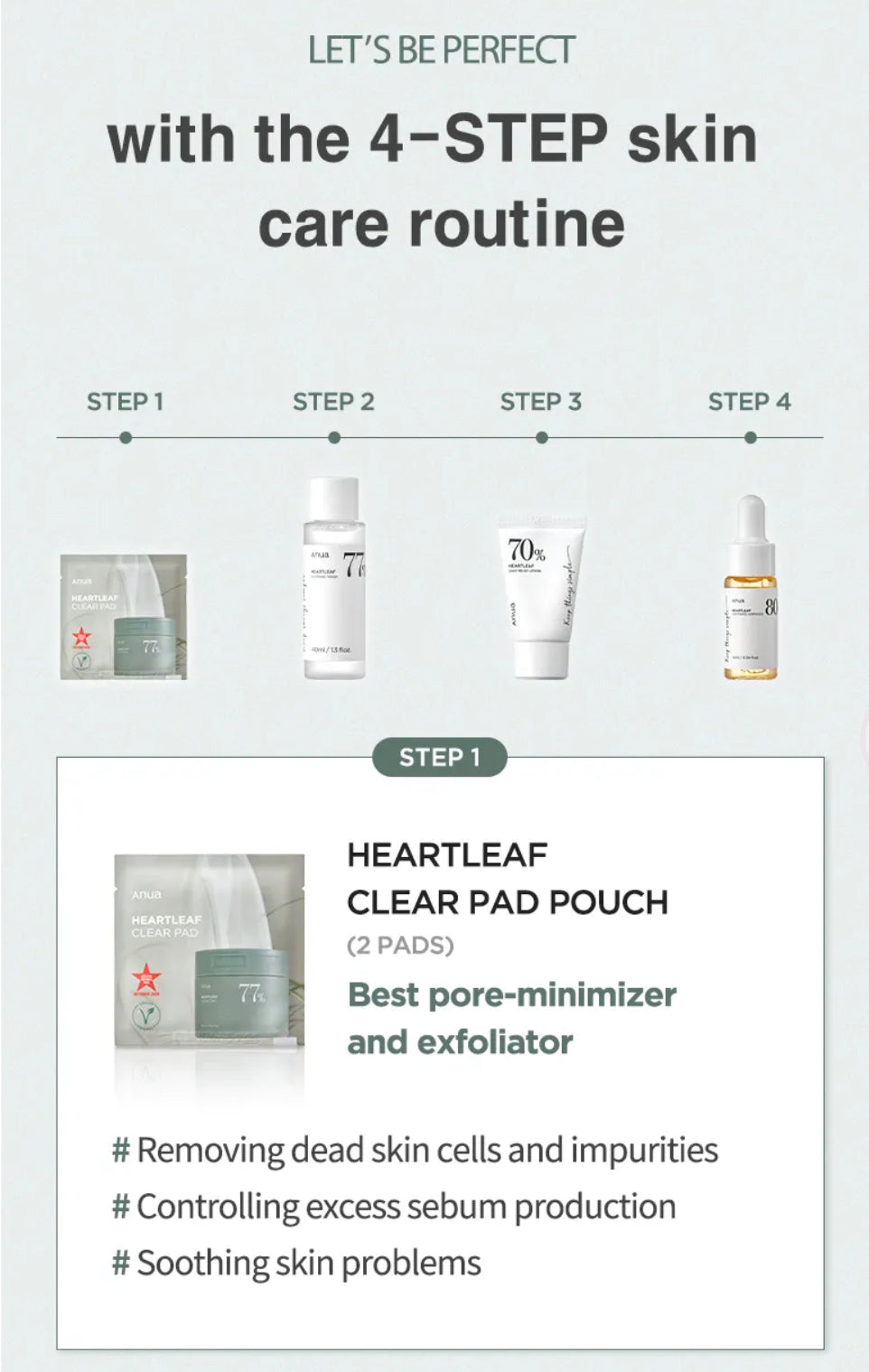 Anua Heartleaf Trial Kit (4pcs)