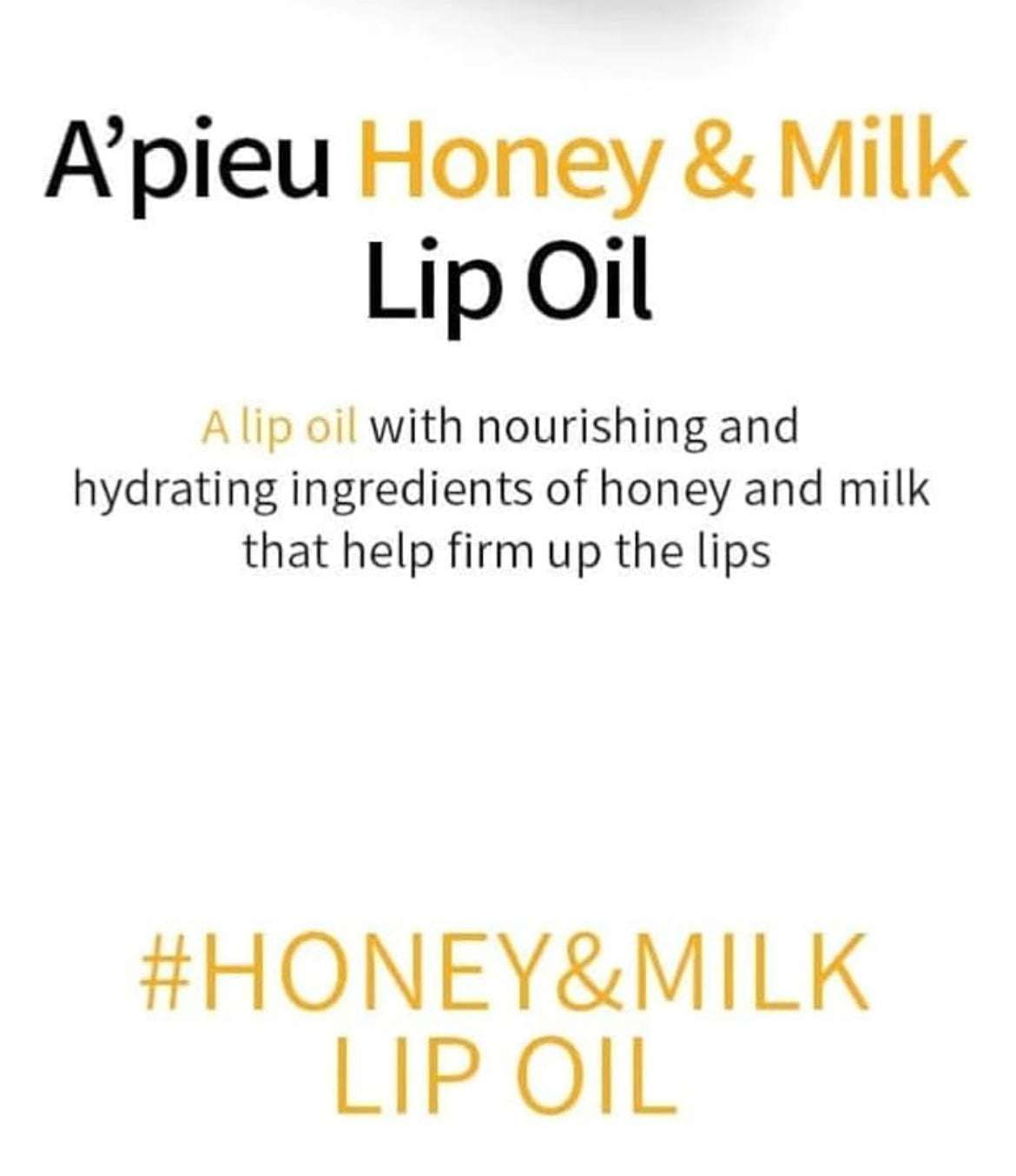 A’pieu Honey & Milk Lip Oil 5g