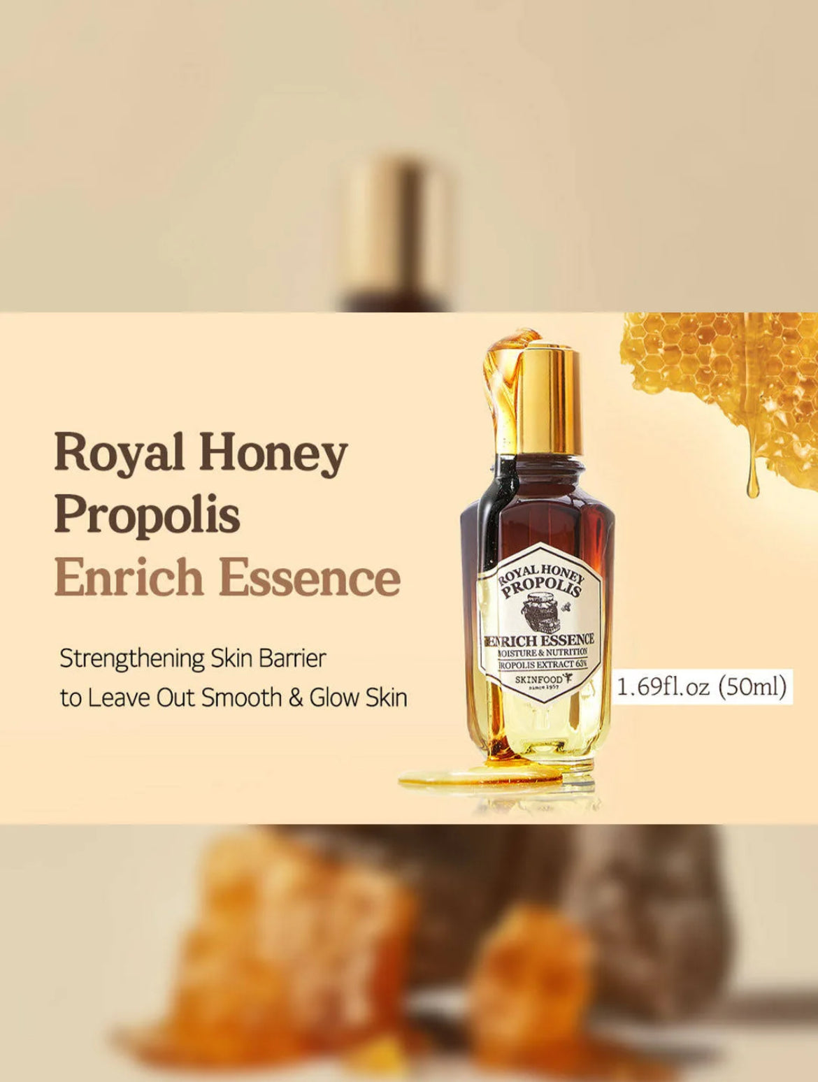 SKINFOOD - Royal Honey Propolis Enrich Essence 50ml + Refill